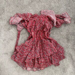 Marissa Webb Red Floral Dress